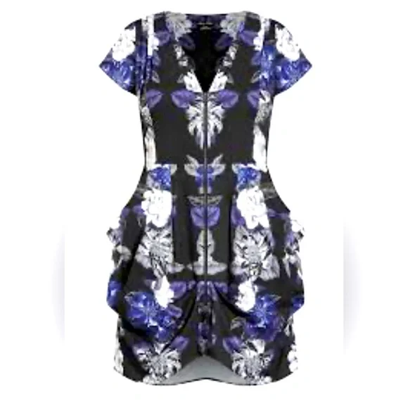 City Chic | Women's Plus Size Epic Floral Tunic - Black - 16W